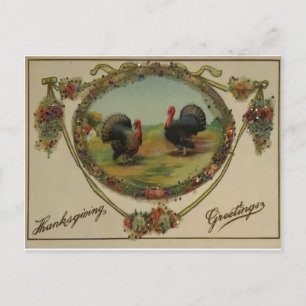 Erntedank-Puten Postkarte
