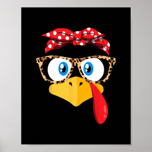 Erntedank Putengesicht Leopardenopardenbrille Poster