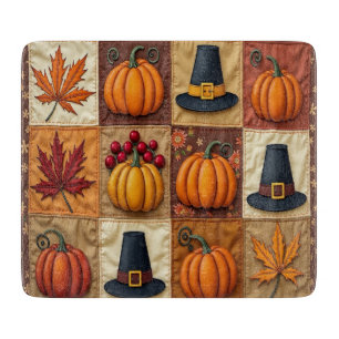 Erntedank Quilt Glas Cutting Board Schneidebrett