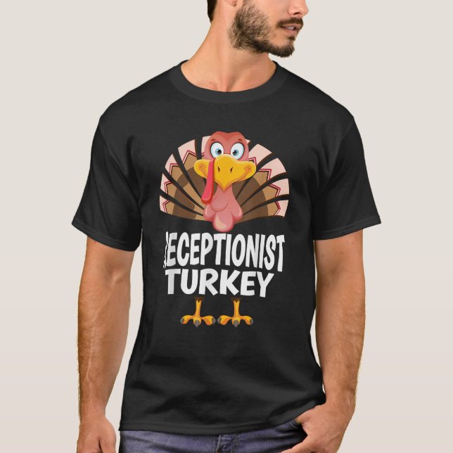 Erntedank Receptionist Türkei Matching Pajama T-Shirt (Vorderseite)