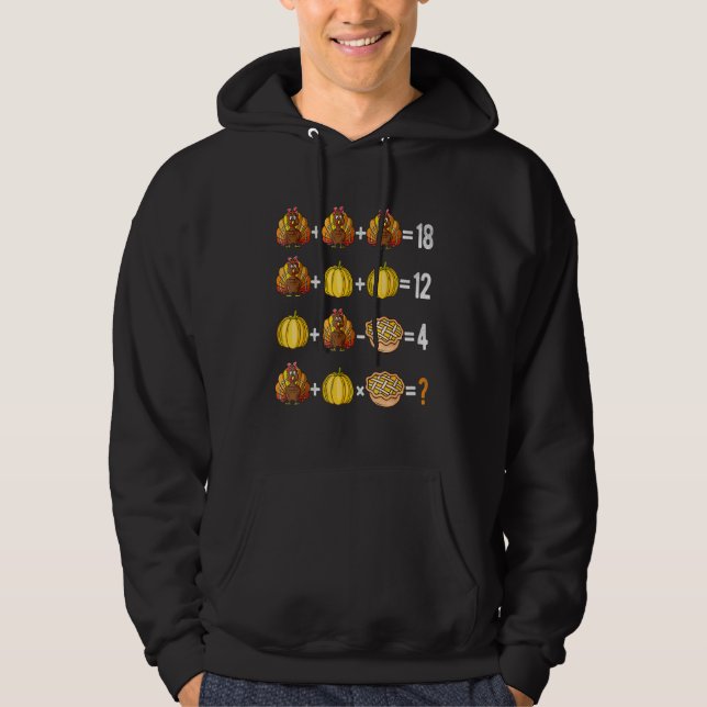 Erntedank-Reihenfolge der Operationen Quiz Mathema Hoodie (Vorderseite)