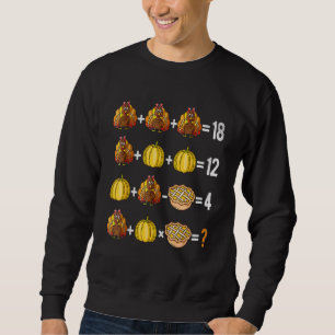 Erntedank-Reihenfolge der Operationen Quiz Mathema Sweatshirt