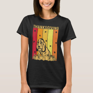 Erntedank Retro Basset Hunde Matching Famile T-Shirt