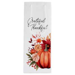 Erntedank Rotkürbis Geschenktasche rustikal Geschenktüte Für Weinflaschen