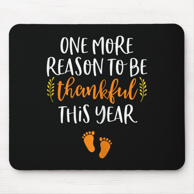 Erntedank Schwangerschaft Ankündigung Fall Baby Re Mousepad (Vorne)