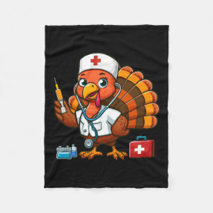 Erntedank Scrub Tops Frauen Girls Türkei Krankensc Fleecedecke
