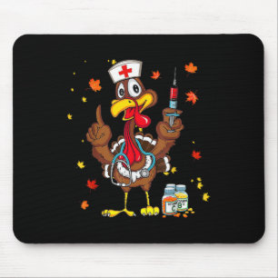 Erntedank Scrub Tops Frauen Türkei Krankenschweste Mousepad