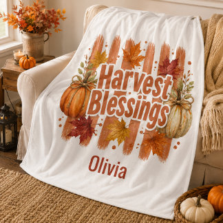 Erntedank Segen Personalisierte Herbstdecke  Sherpadecke