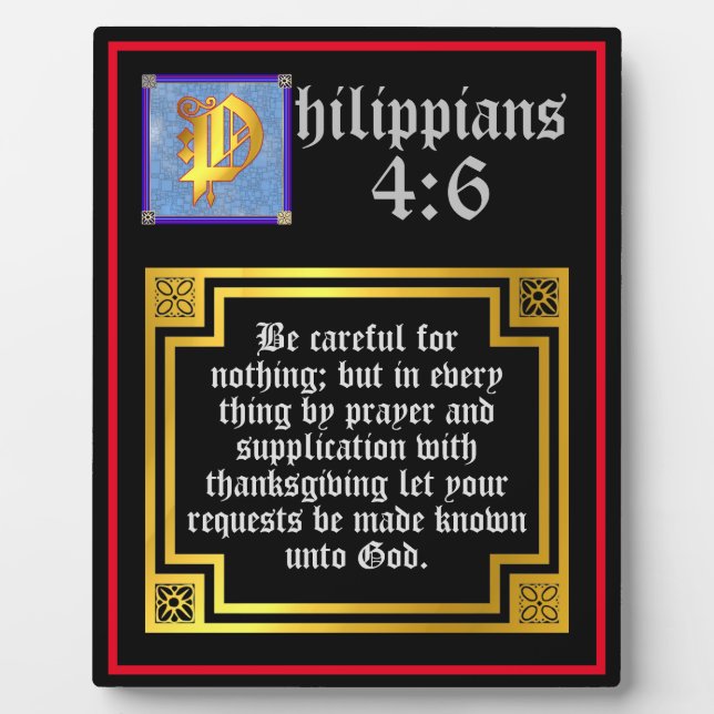 Erntedank Segen Philippinen 4:6 Bibelverse Fotoplatte (Vorderseite)