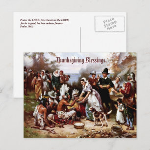 Erntedank Segnungen. Benutzerdefinierbare Postkart Feiertagspostkarte