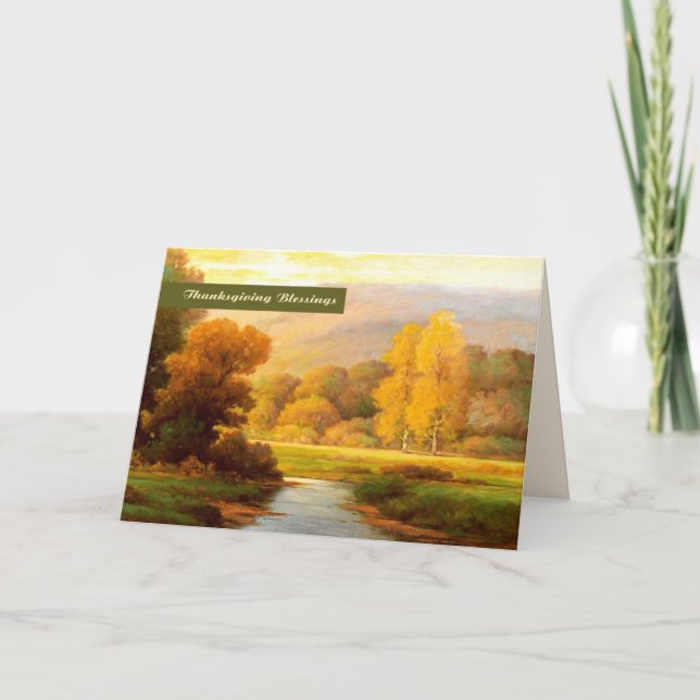Erntedank Segnungen. Fine Art Grußkarte Feiertagskarte (Vorderseite)