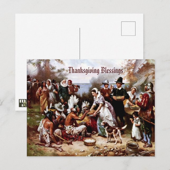 Erntedank Segnungen. Fine Art Postcard Postkarte (Vorne/Hinten)