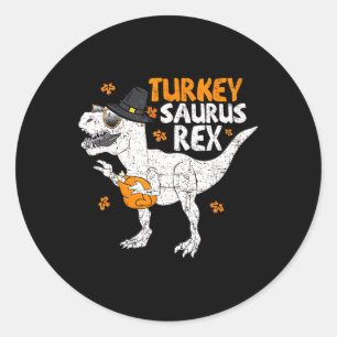 Erntedank-Shirt Kleinkinder Jungen Kinder Turkeysa Runder Aufkleber