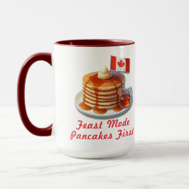 Erntedank Spaß Canada Funny Pancake Frühstücksbuff Tasse