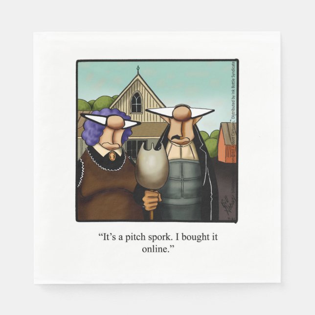 Erntedank Spaß Holiday Napkins Serviette (Vorderseite)