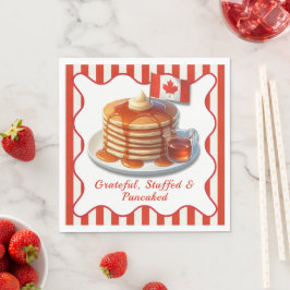 Erntedank Spaß Kanada | Ahornpfannkuchen & Fall Serviette