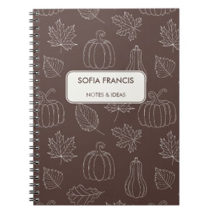 Erntedank Spiral Notebook Herbst Ernte Notizblock