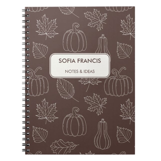 Erntedank Spiral Notebook Herbst Ernte Notizblock (Vorderseite)