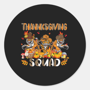 Erntedank Squad Leopard Drei Fall Tigers Weari Runder Aufkleber