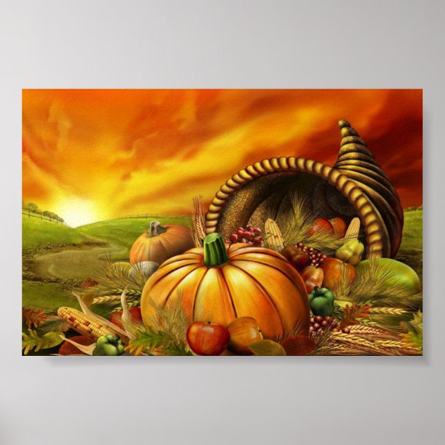 Erntedank Sunrise Poster (Vorne)