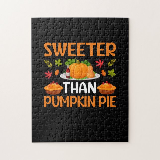 Erntedank Sweeter als Pumpkin Pie (Vertikal)