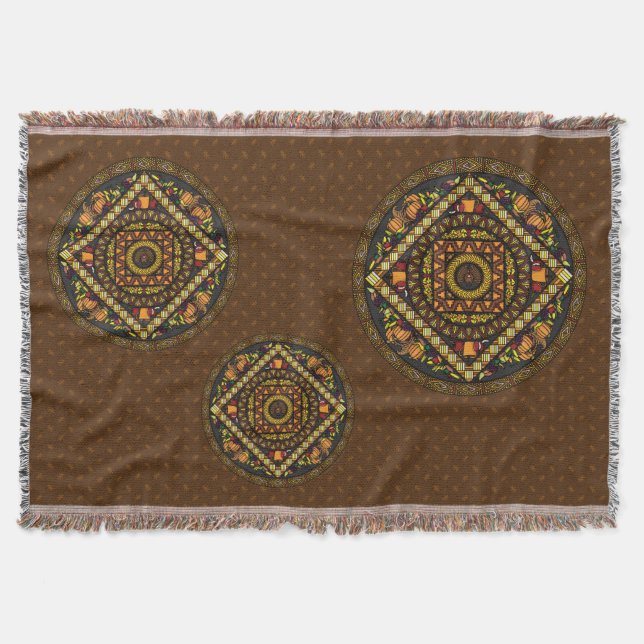 Erntedank-Symbole werfen Blanken Decke (Vorderseite)