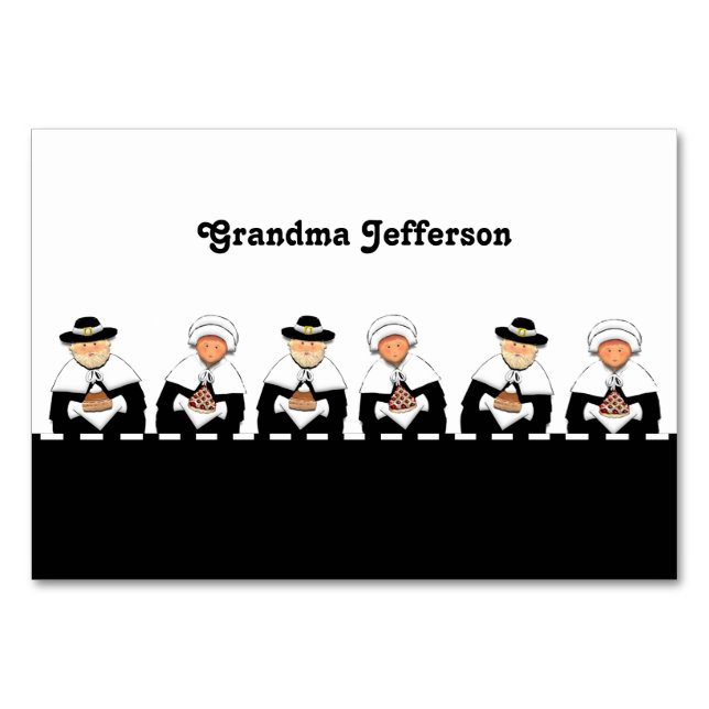 Erntedank Table-Platzkarten Tischnummer (Vorderseite)