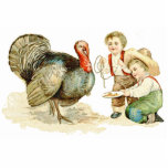 Erntedank Tagesfoto Skulptur Freistehende Fotoskulptur<br><div class="desc">Erntedank Celebration Design zeigt Kinder,  die mit der Türkei spielen. Dieses Design ist anpassbar und steht für eine Vielzahl von Produkten zur Verfügung. Das Hinzufügen von Text ist optional.</div>