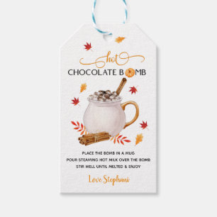 Erntedank-Tags mit heißer Schokolade, Geschenk  Geschenkanhänger