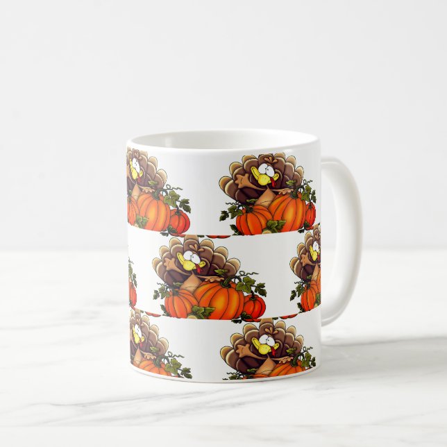 Erntedank Tasse-Türkei Kaffeetasse (VorderseiteRechts)