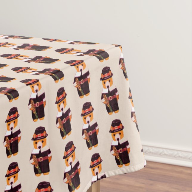 ERNTEDANK TEDDY BEAR PILGRIM TISCHDECKE (Beispiel)