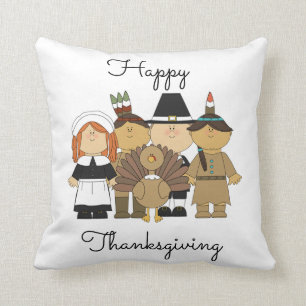 Erntedank-Throw-Pillow/Pilgris und Amerikanische U Kissen