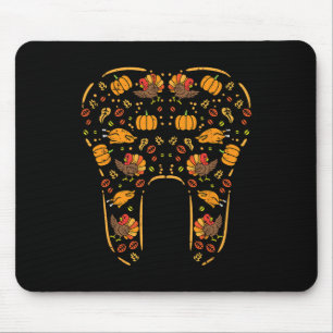 Erntedank Tooth Niedlich Fall Zähne Zahnarzt Mousepad