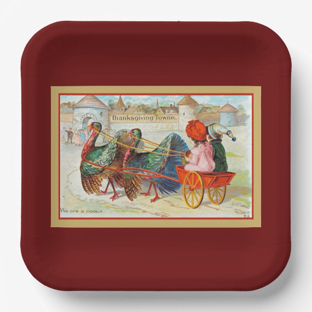 Erntedank Towne, Grüße! Pappteller (Vorderseite)