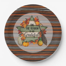 Erntedank Trendy Schöne Herbstkollektion Pappteller