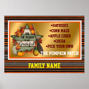 Erntedank Trendy Schöne Herbstkollektion Poster