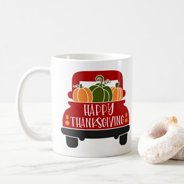 Erntedank Truck Kaffeetasse (Mit Donut)