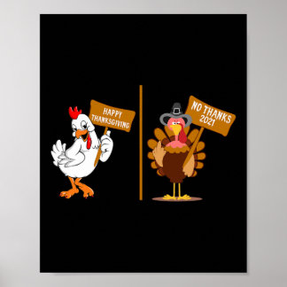 Erntedank Truthahn Nein Danke Grumpy Halloween Spa Poster