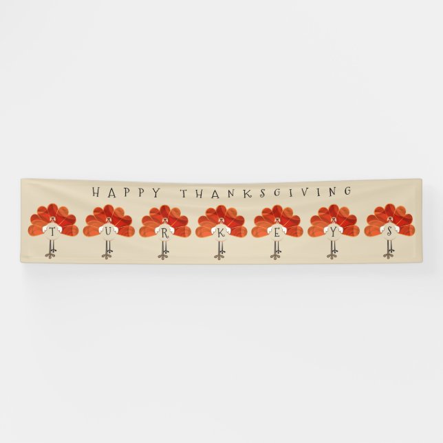 Erntedank-Truthühner Banner (Horizontal)