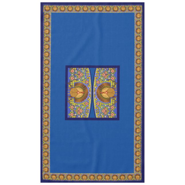 Erntedank Türkei 60" x 104" Tischdecke (Vorderseite)