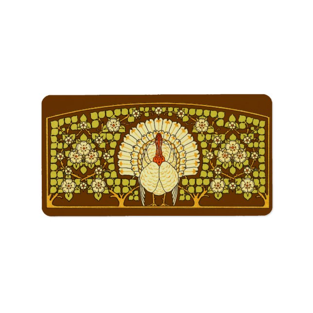 Erntedank Türkei Adressaufkleber (Vorne)