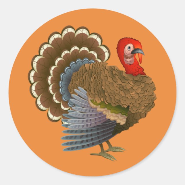 Erntedank Türkei Aufkleber (Vorderseite)