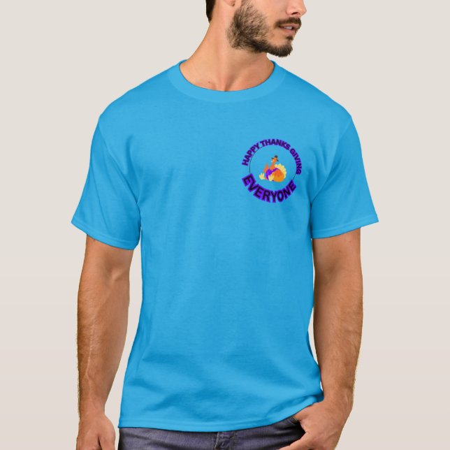 Erntedank Türkei Basic Dark T - Shirt (Vorderseite)