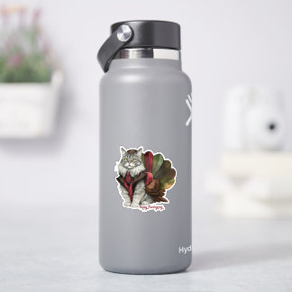 Erntedank Türkei Cat Aufkleber