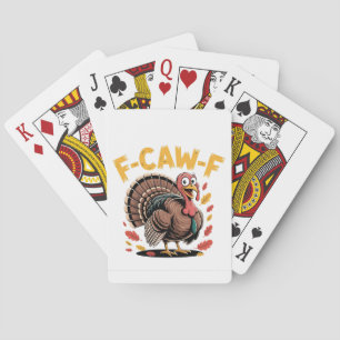 Erntedank Türkei Cawing F-Caw-F Funny Crow Spielkarten