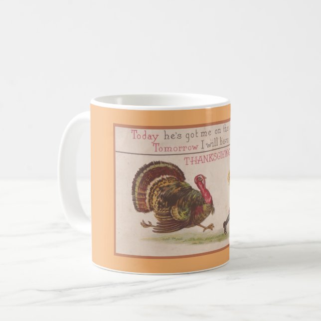 Erntedank Türkei Chase Kaffeetasse (Vorderseite Links)