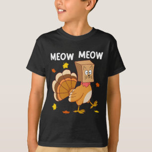 Erntedank Türkei Chat Meow Funny Men Danke T-Shirt