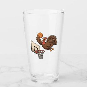 Erntedank Türkei Dunking Basketball Funny Glas