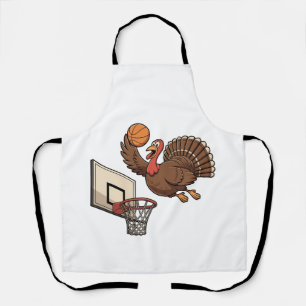 Erntedank Türkei Dunking Basketball Funny Schürze