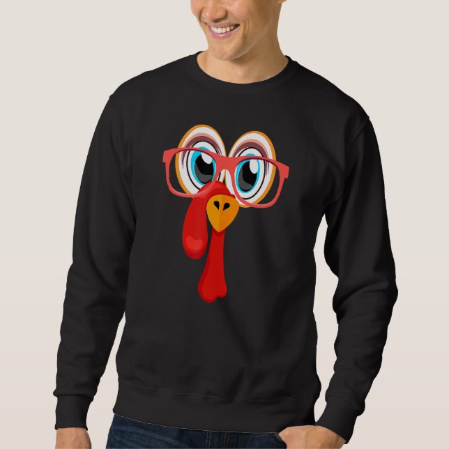 Erntedank Türkei Farbbrillen Boys & Girls 1 Sweatshirt (Vorderseite)